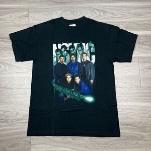 Vintage Shirt Mens Medium Black Nsync Band Pop Music Rap Tee 90s Graphic